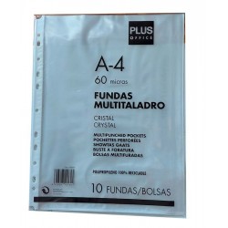 Pack 10 Bolsa Catálogo A4 60microns (PLUSOFFICE)