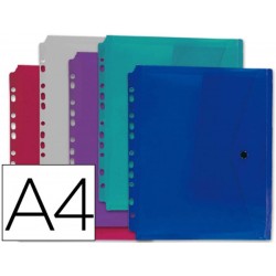 Bolsa Porta Documentos LIDERPAPEL Multiperf A4 (Sortido)