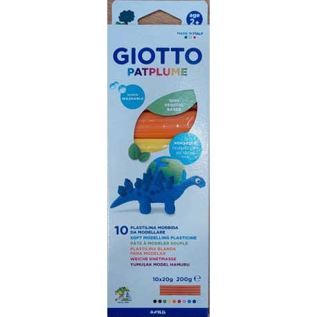 Caixa c/10 Barras Plasticina GIOTTO Patplume 20g Sortido 512900