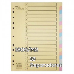 Separador Cartolina A4 18FLS 180g/m2